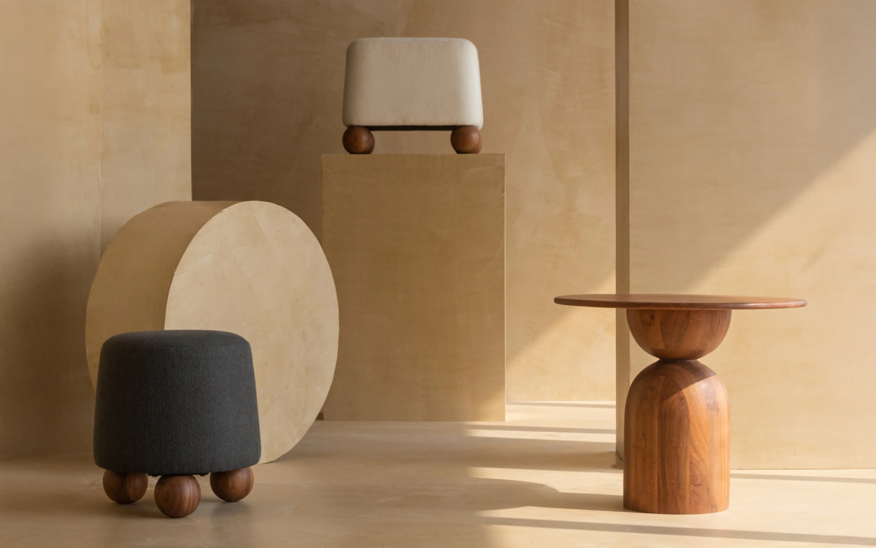 Abacus Wooden Pouf - Image 5