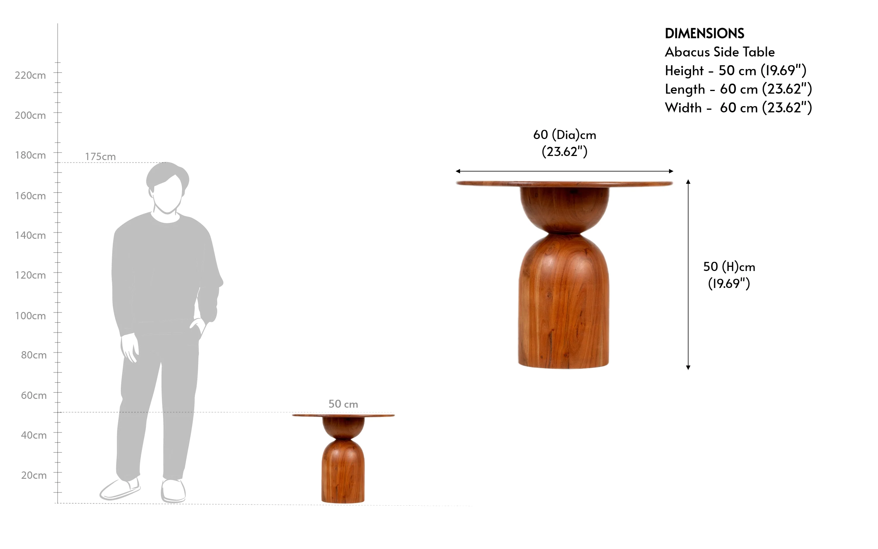 Abacus Wooden Side Table - Image 12