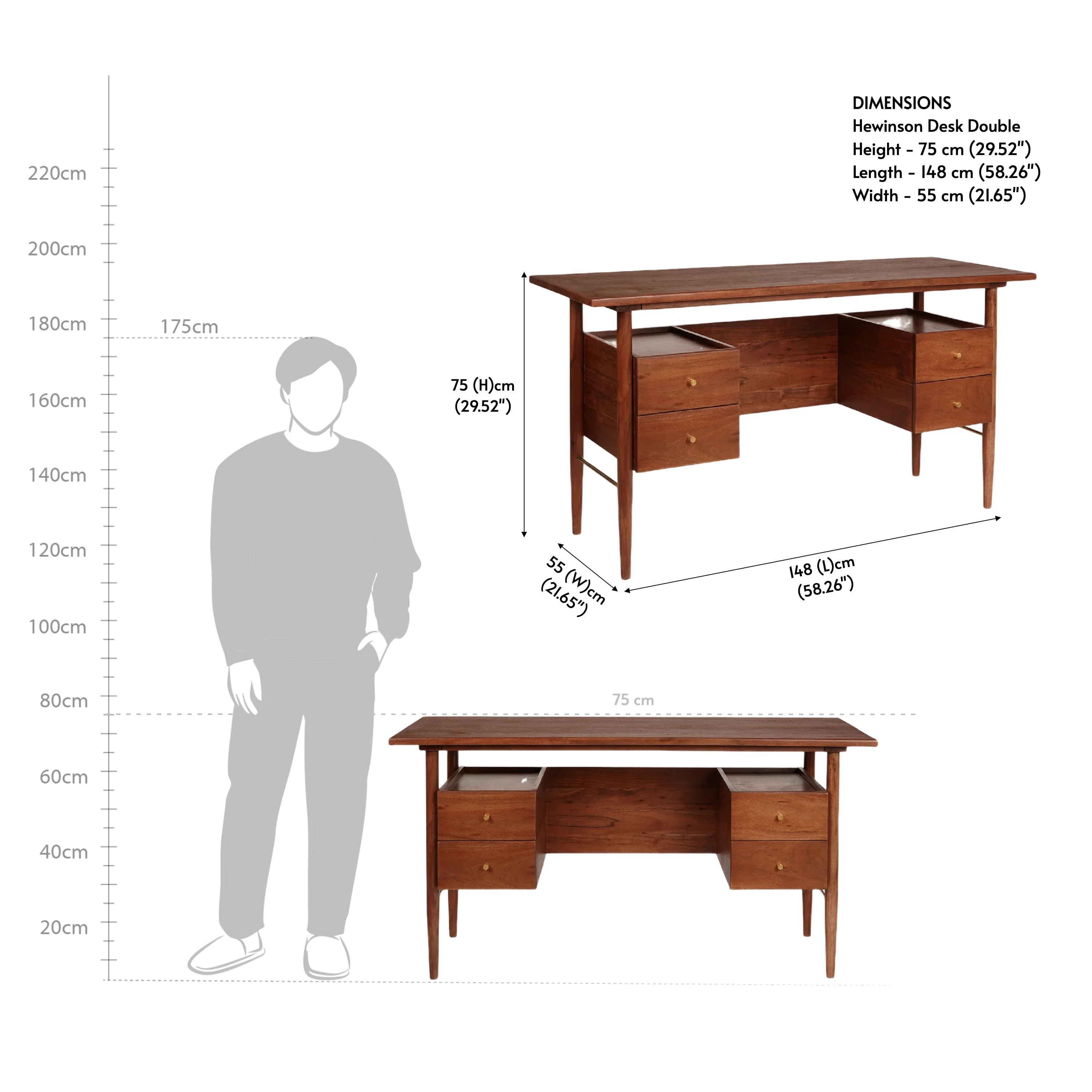 Hewinson Desk Double - Image 4