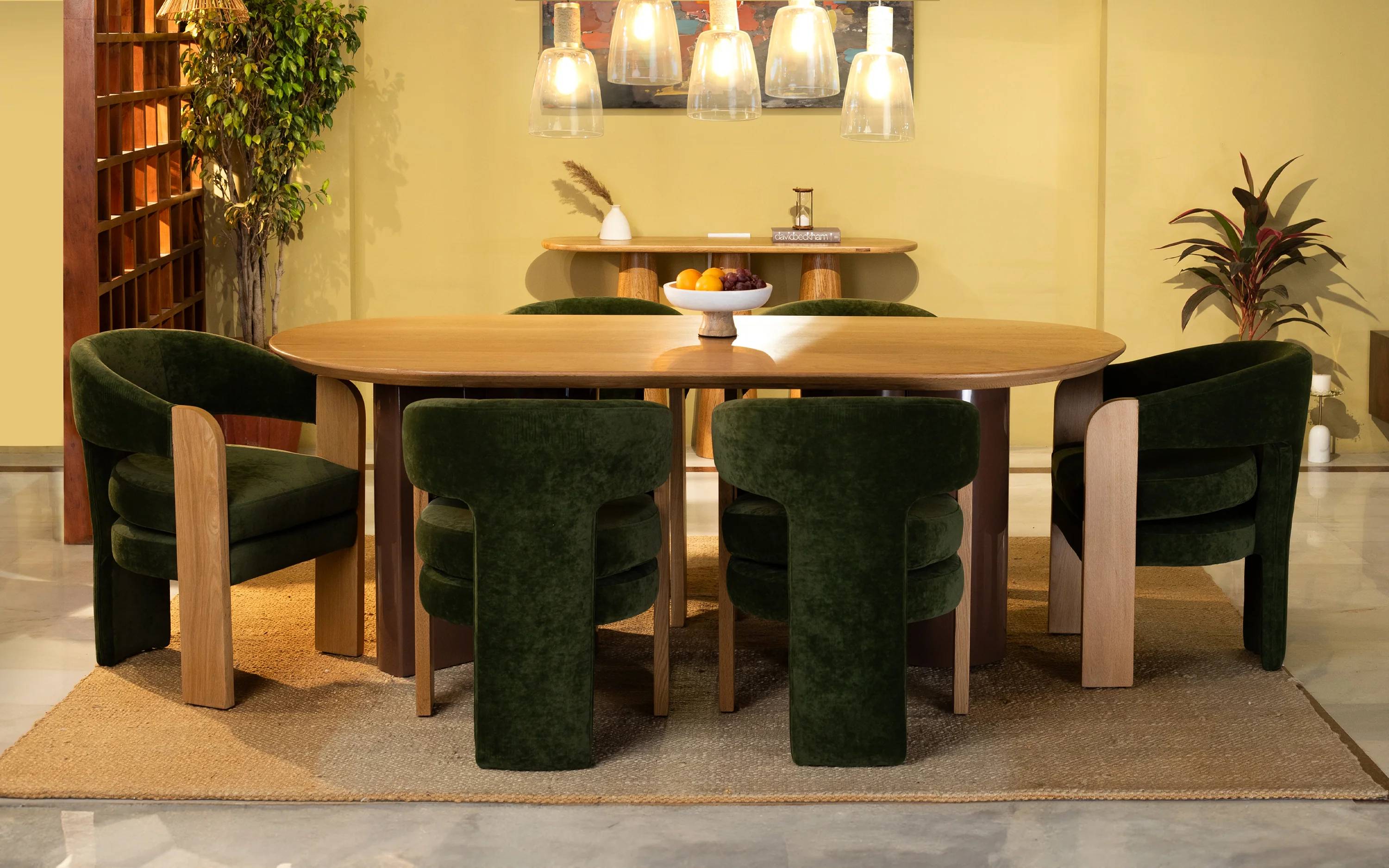 Kaba Pill Shape Dining Table 6 Seater - Image 5