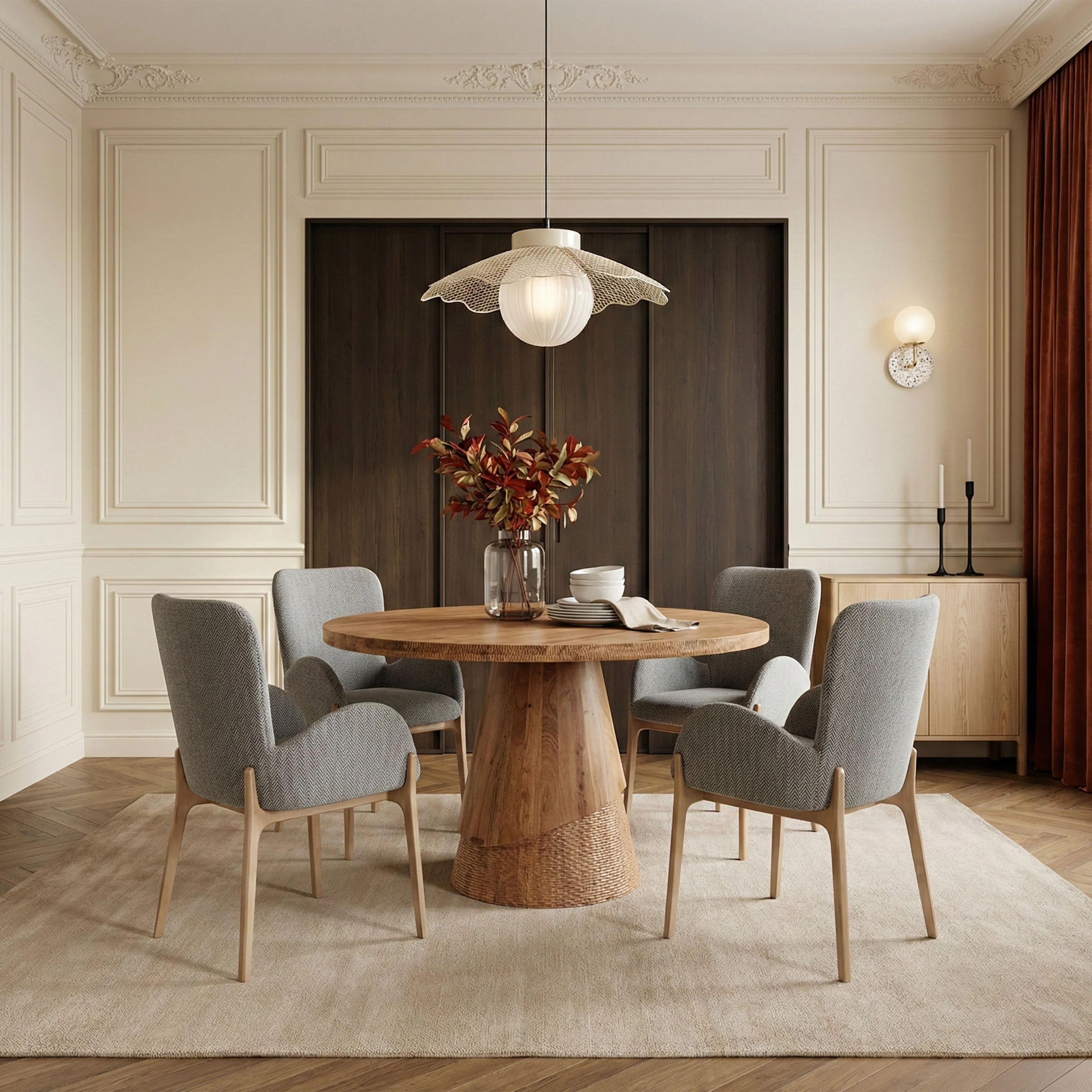Le Dame Wooden Dining Table 4 Seater - Image 11