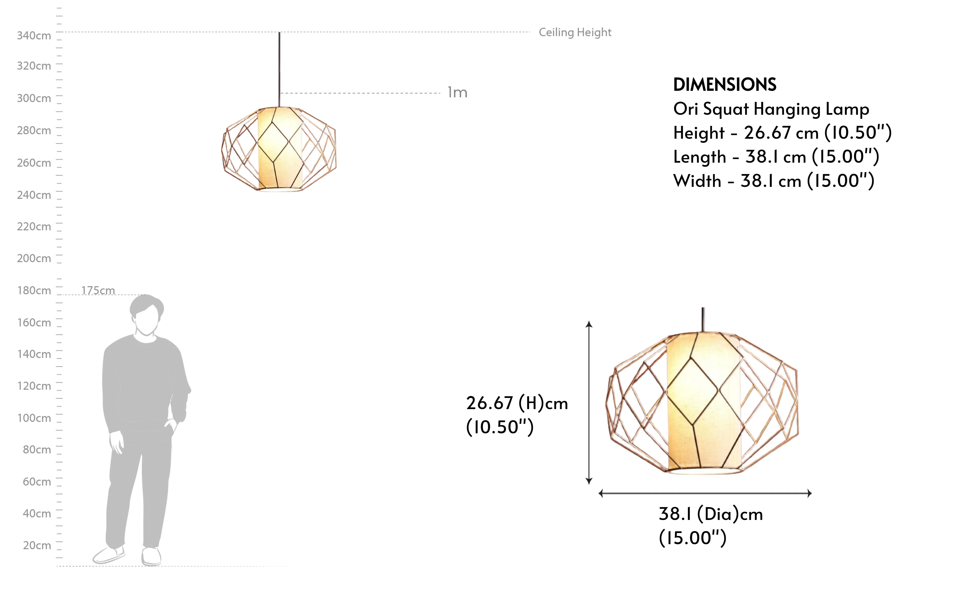 Ori Squat Hanging Lamp - Image 4