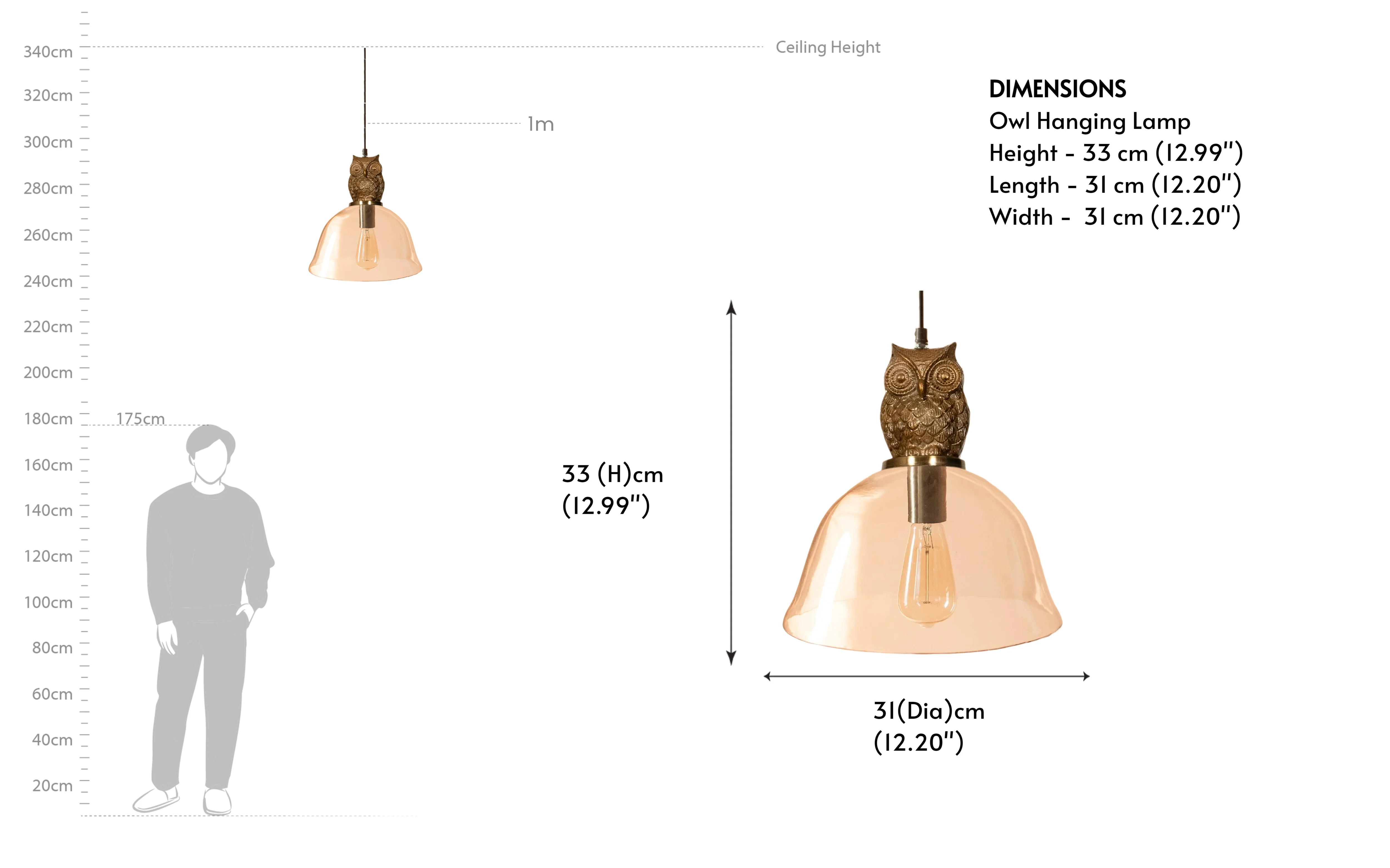 Owl Hanging Lamp - Image 6