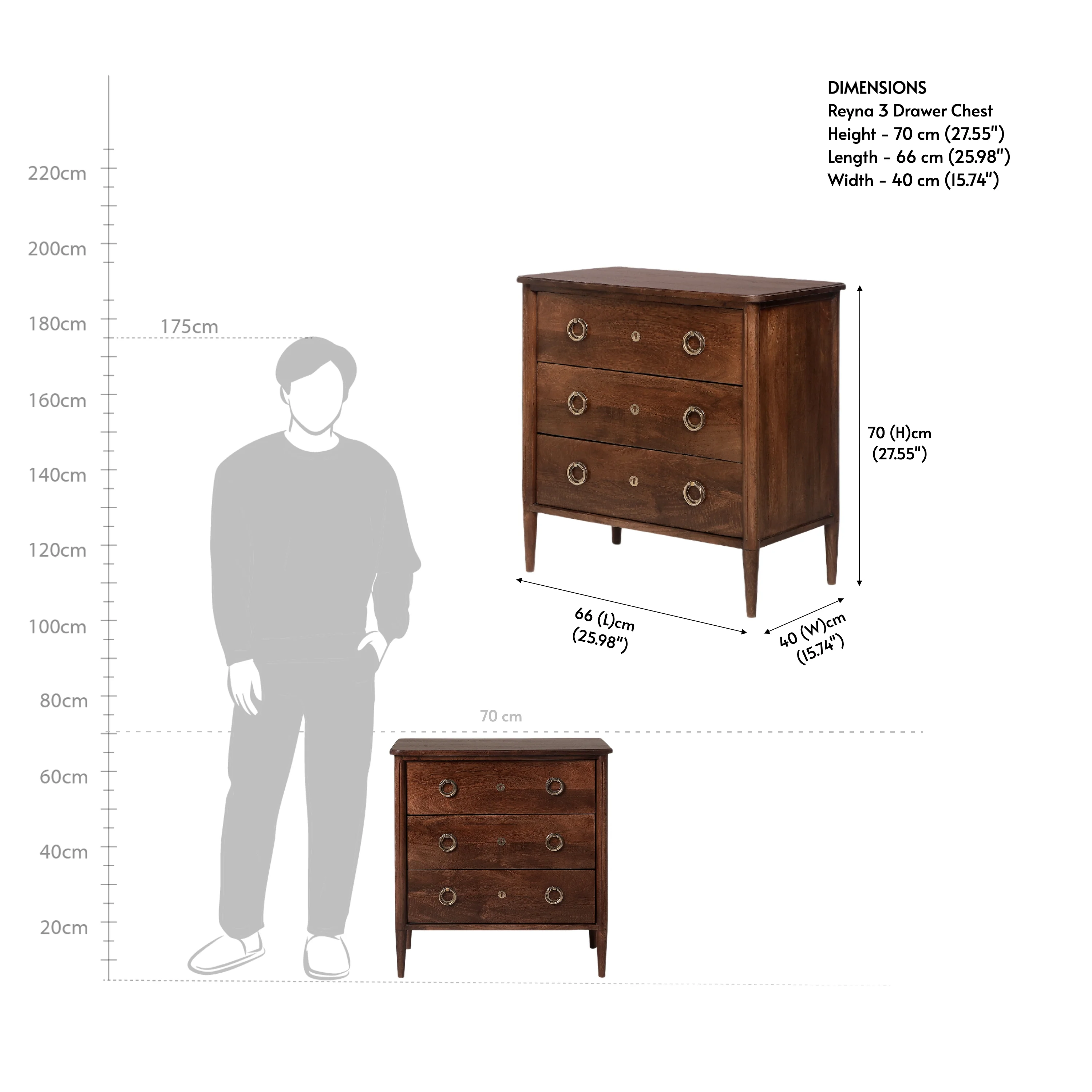Reyna 3 Drawer Chest - Image 4