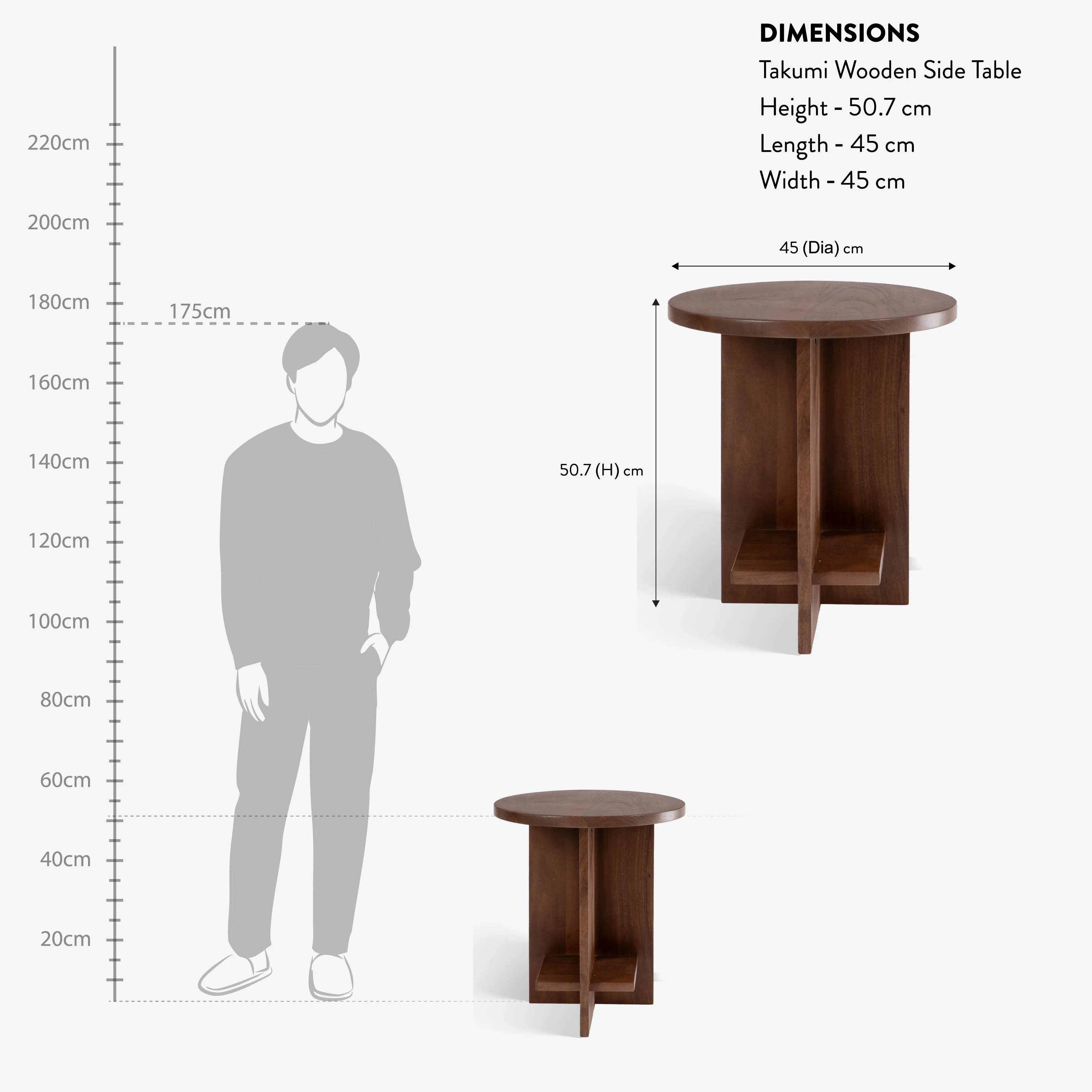 Takumi Wooden Side Table - Image 5