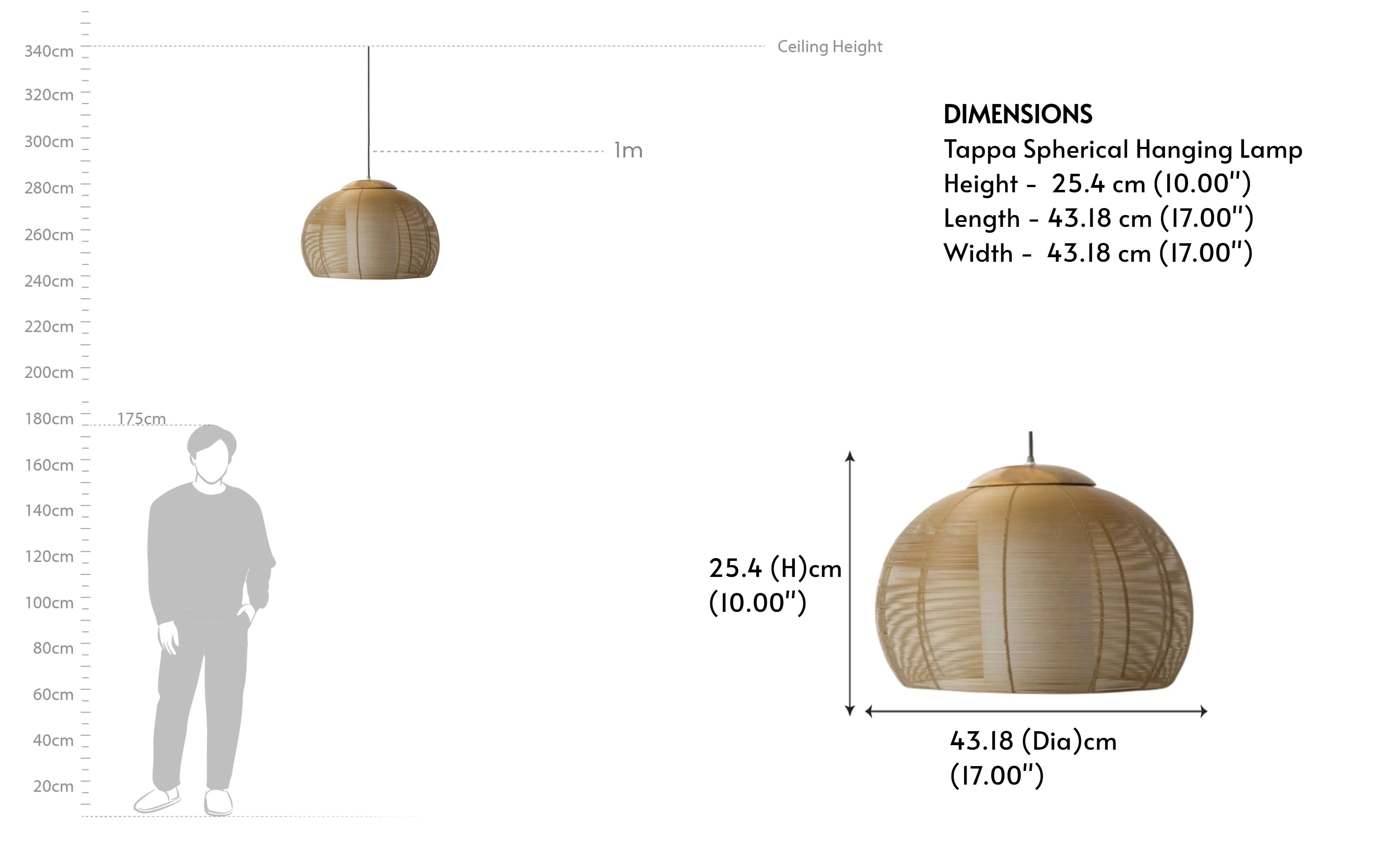 Tappa Spherical Hanging Lamp - Image 6